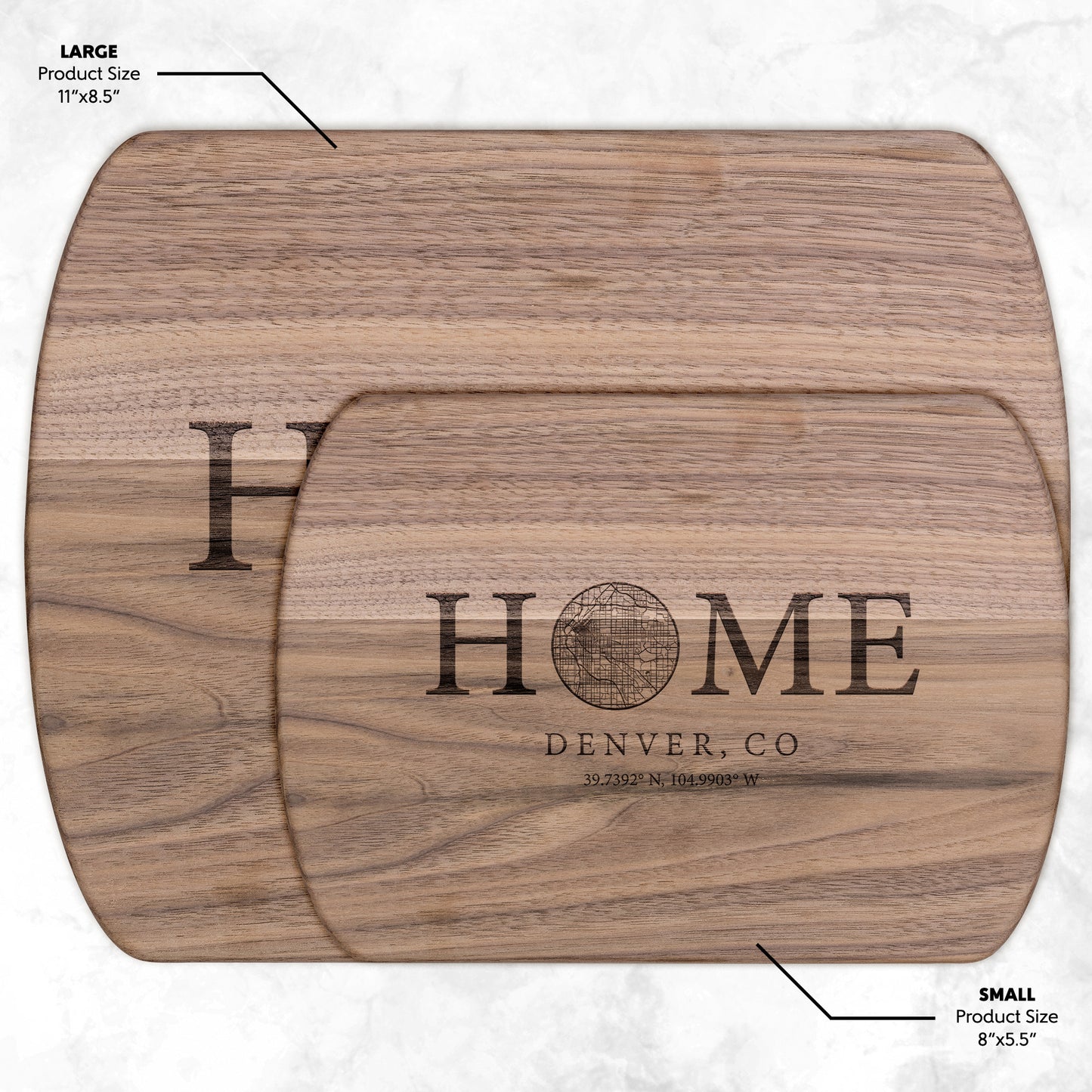 Custom City Hardwood Cutting Board