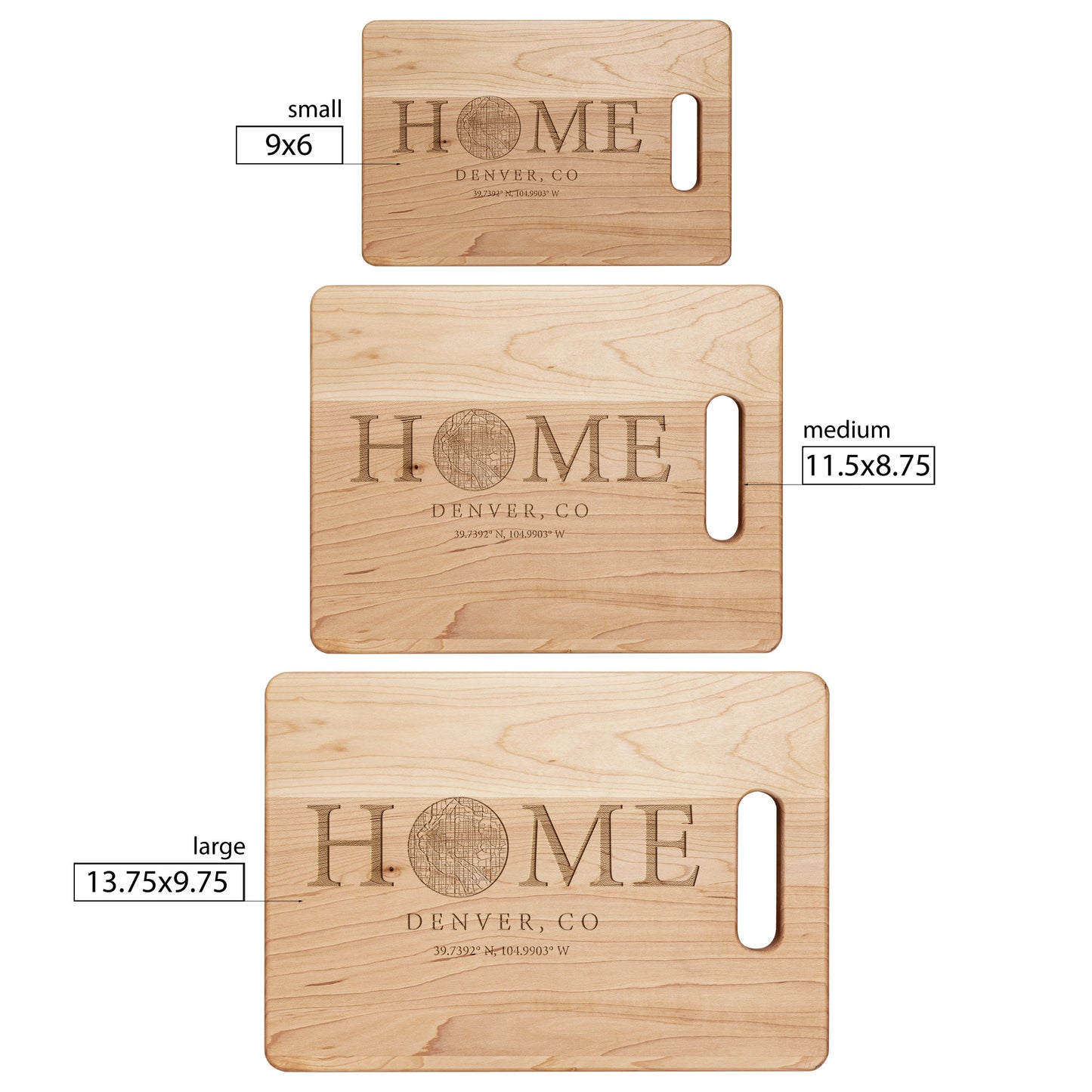 Custom City Maple Cutting Board