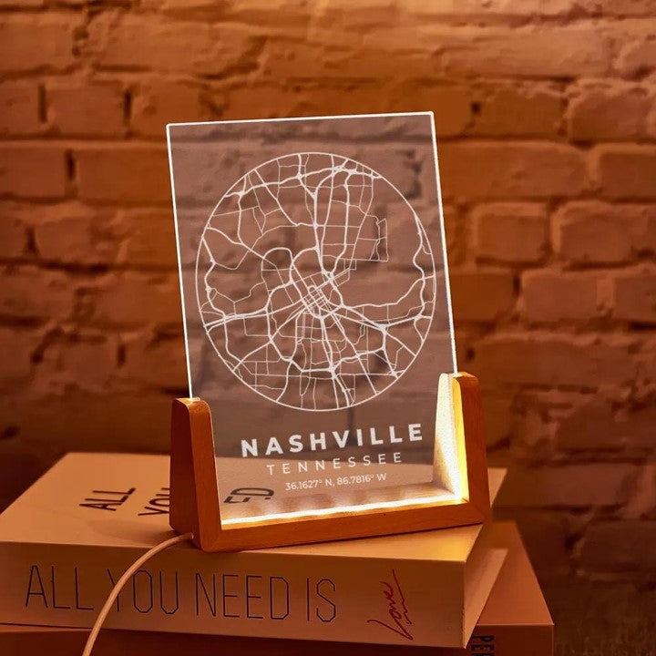 Custom Map LED Night Light