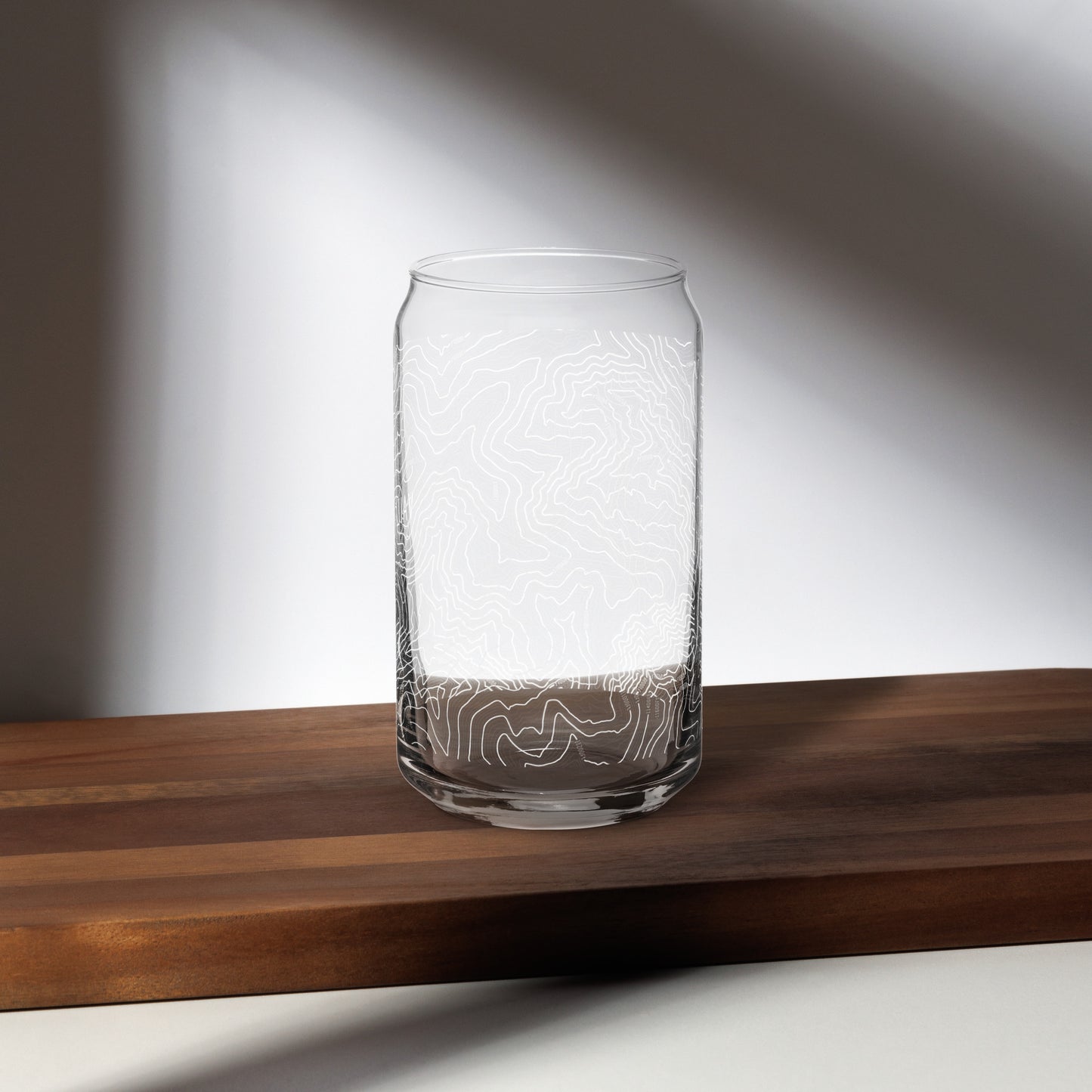 Custom City Map Glass | Custom Topographic Map | Personalized Can Shaped Glass | 16 Oz Can Glass