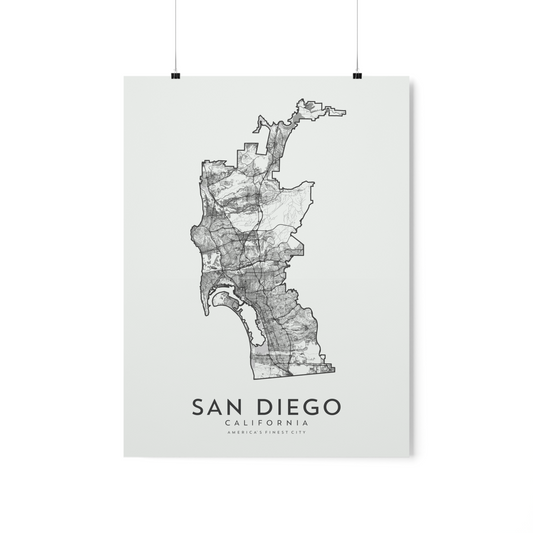 San Diego, CA Map Print