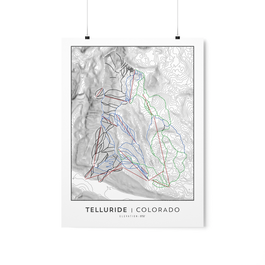 Telluride Colorado Ski Map Print