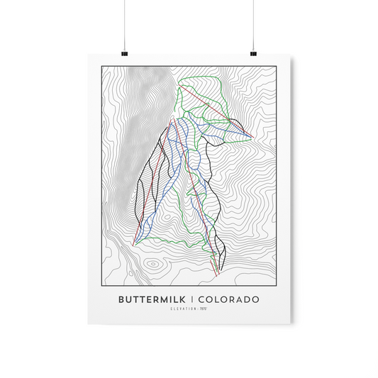Buttermilk Mountain Colorado Ski Map Print