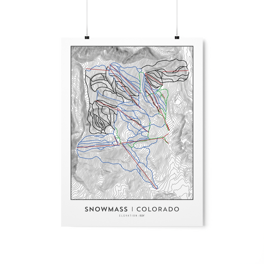 Snowmass Colorado Ski Map Print