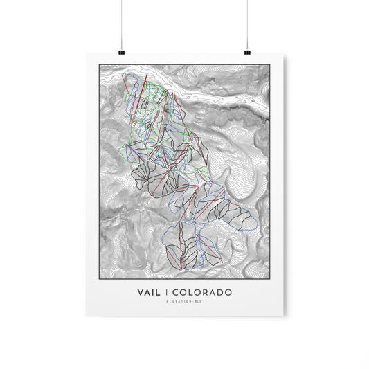 Vail Colorado Ski Map Print