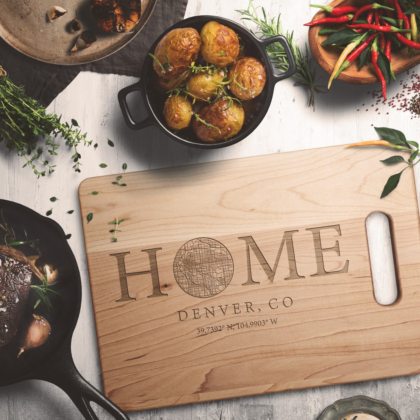 Custom City Maple Cutting Board