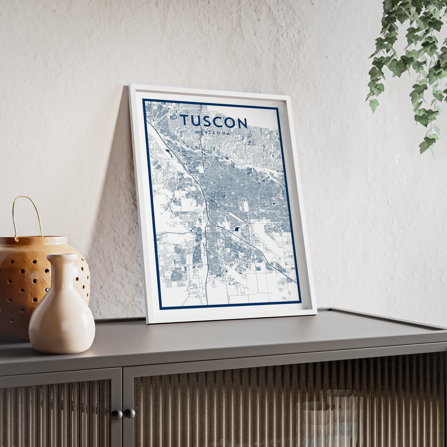 Tuscon AZ - College Town Map Print