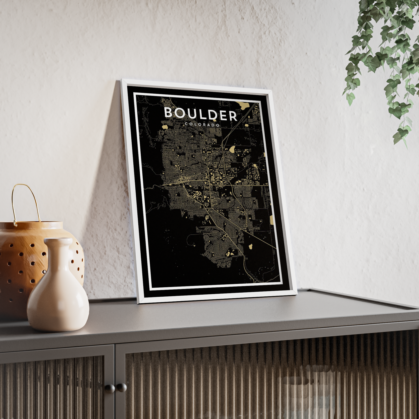 Boulder CO - College Town Map Print