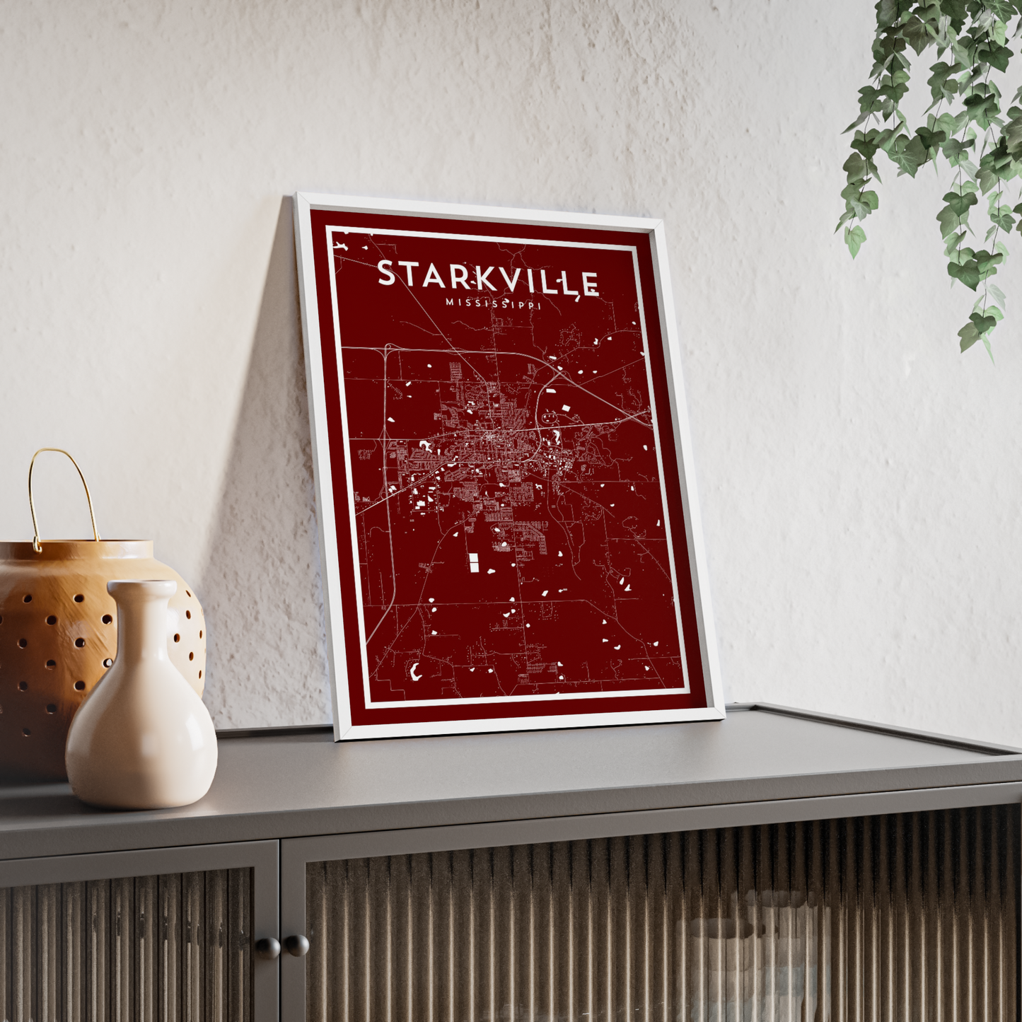 Starkville MS - College Town Map Print