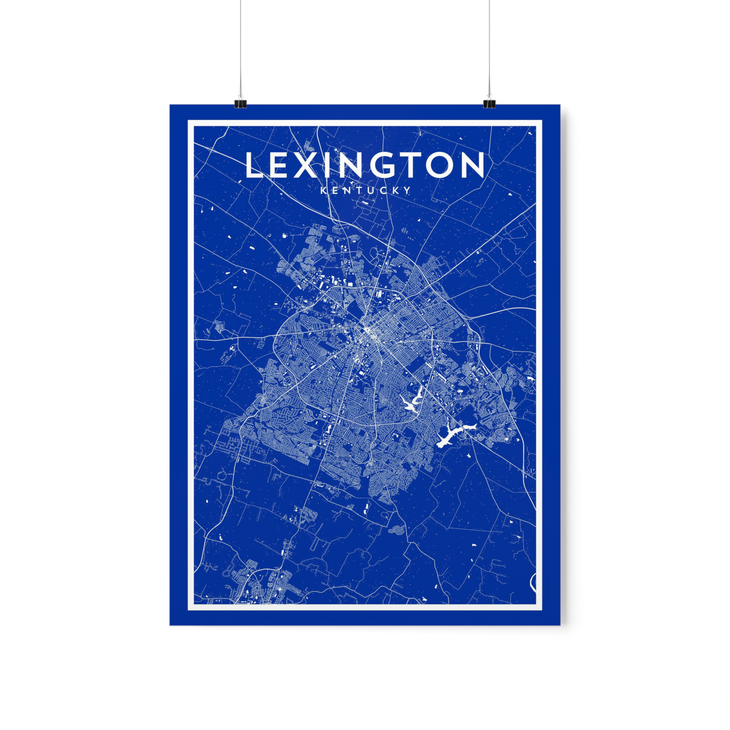 Lexington KY - College Town Map Print