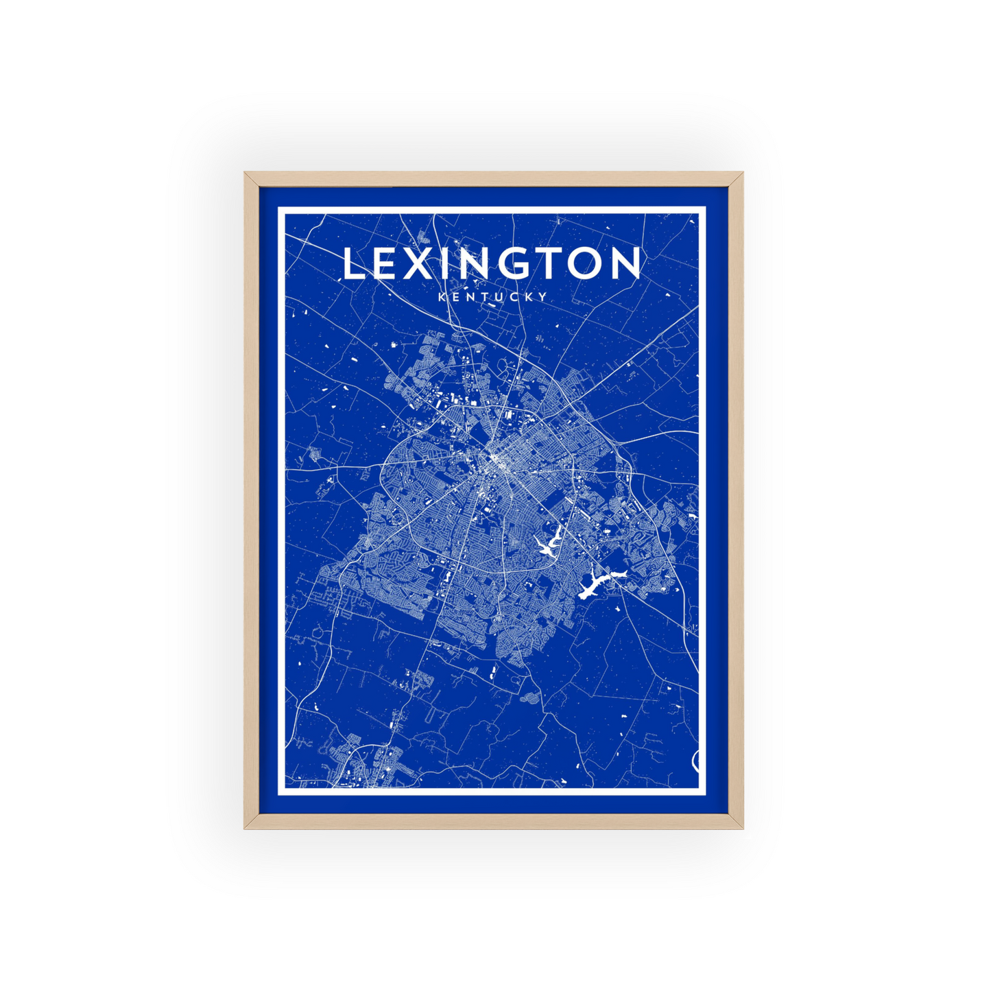 Lexington KY - College Town Map Print