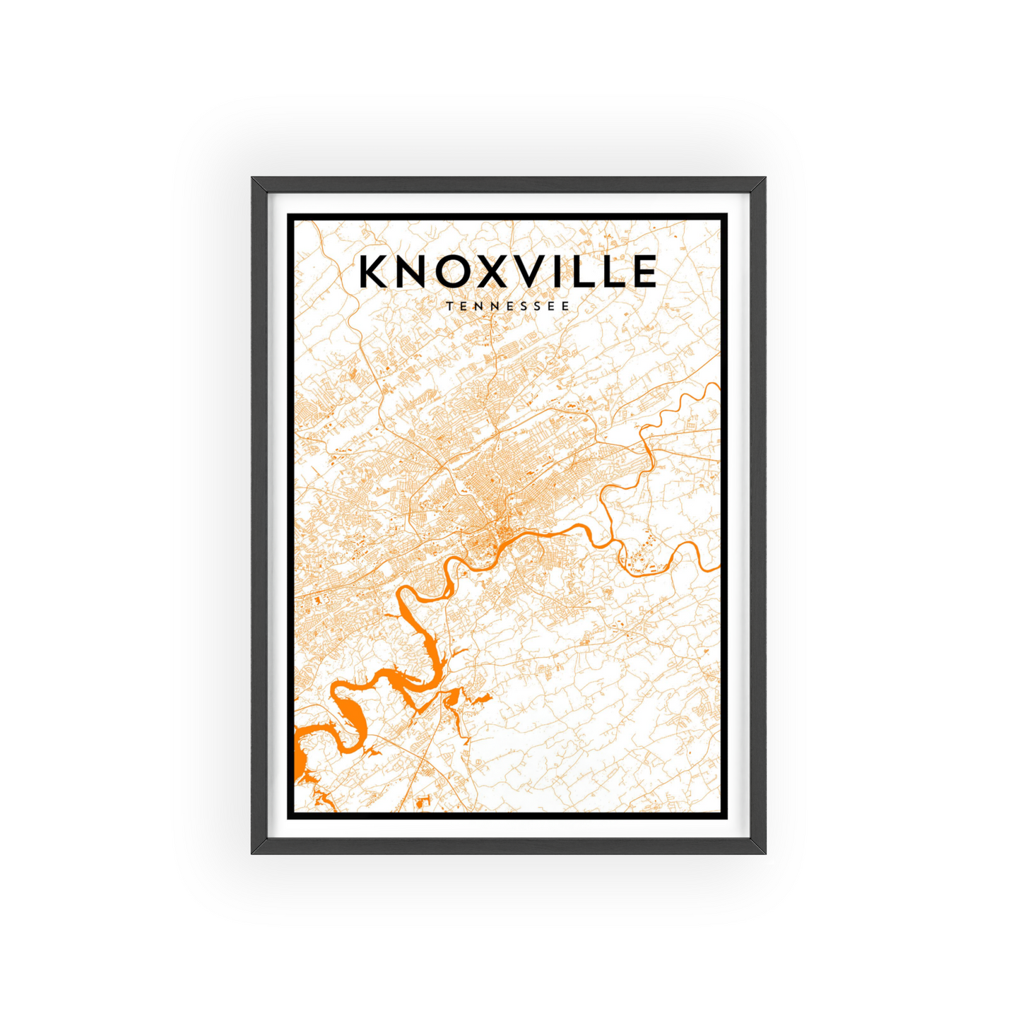 Knoxville TN - College Town Map Print