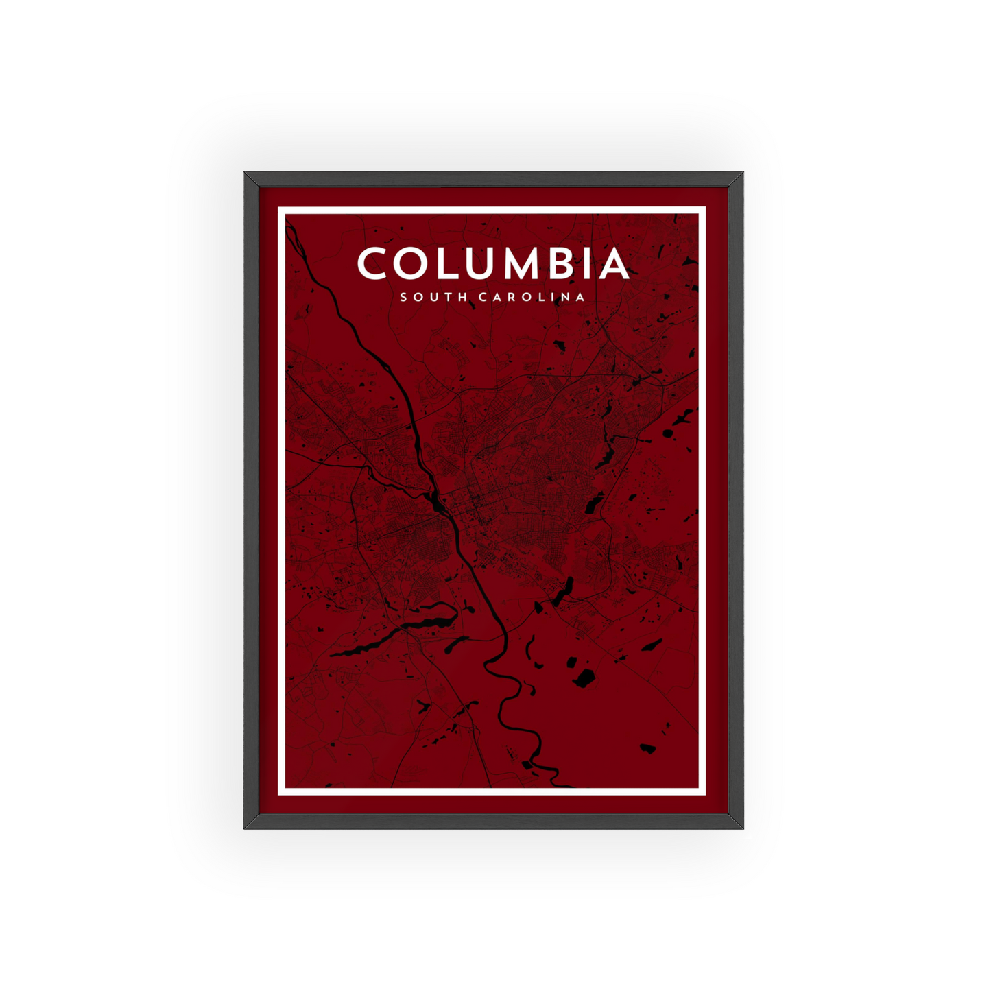 Columbia SC - College Town Map Print