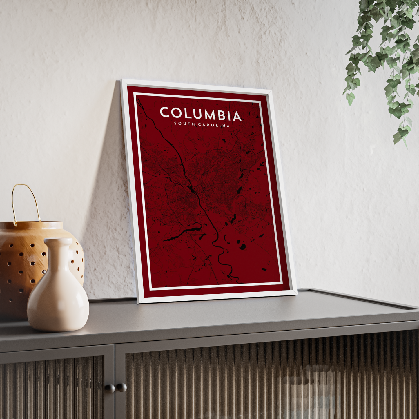 Columbia SC - College Town Map Print