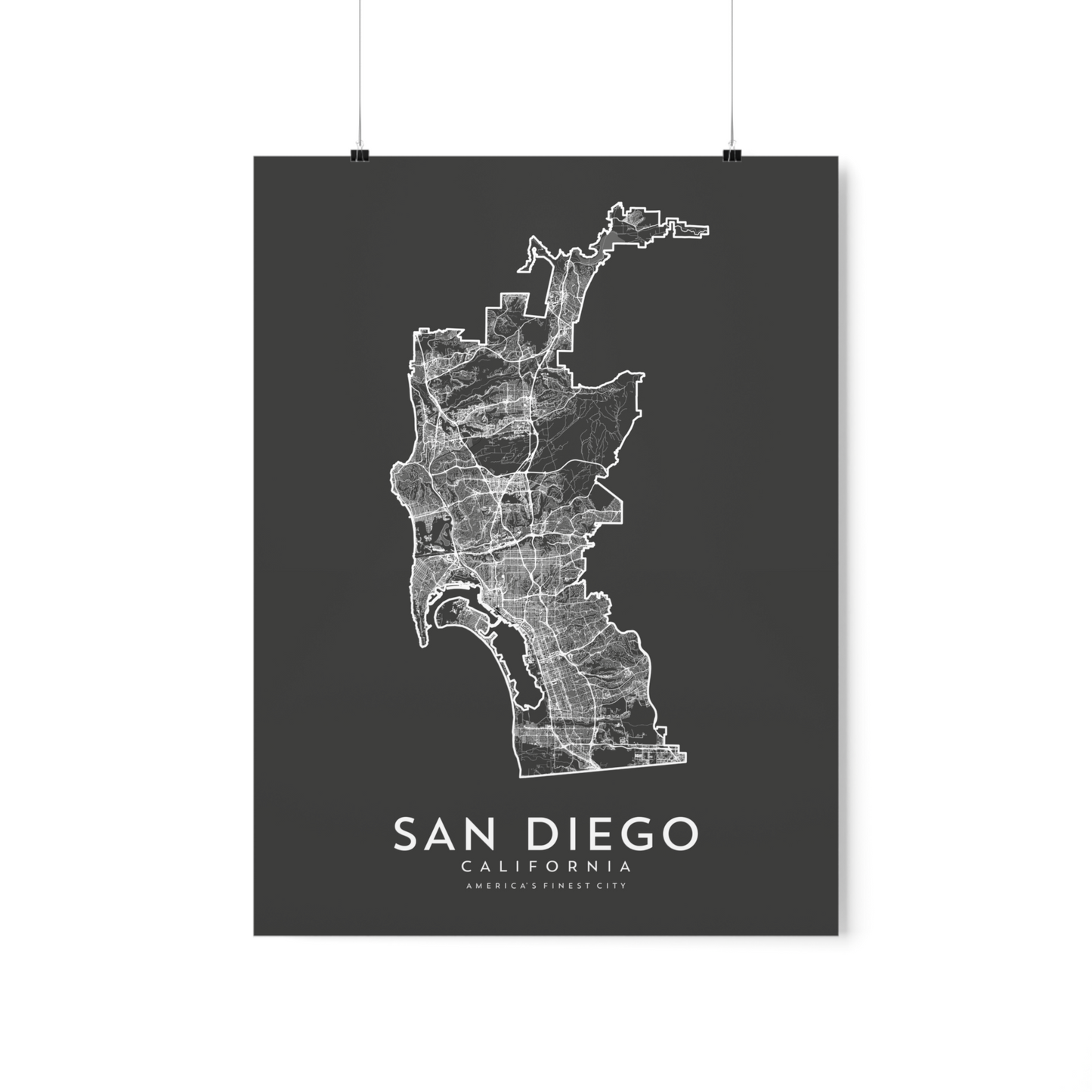 San Diego, CA Map Print