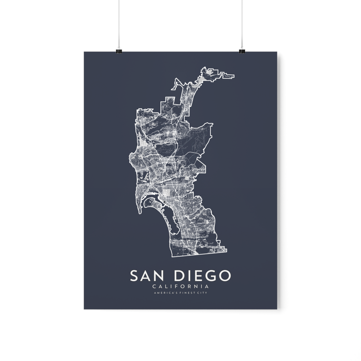 San Diego, CA Map Print