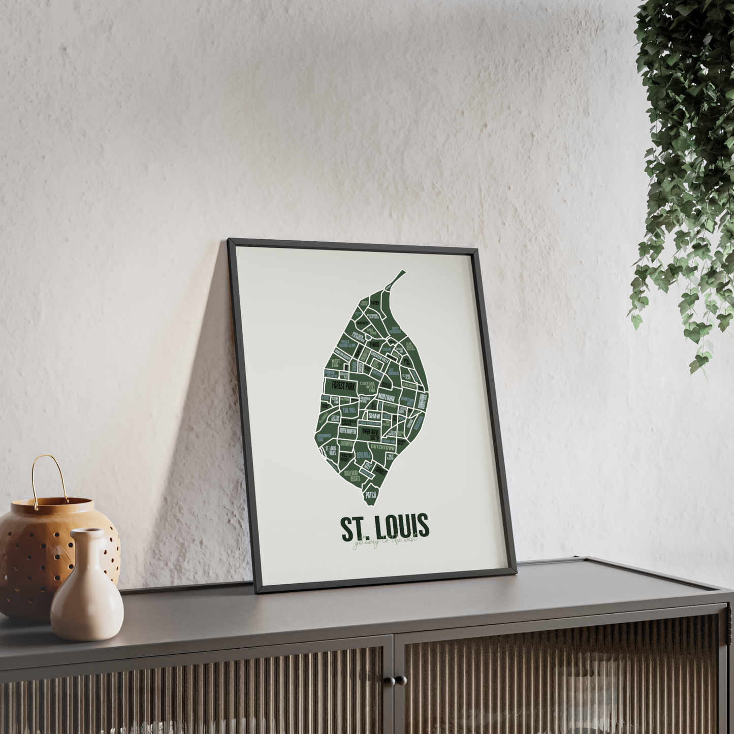 St. Louis, MO Neighborhoods Map Print