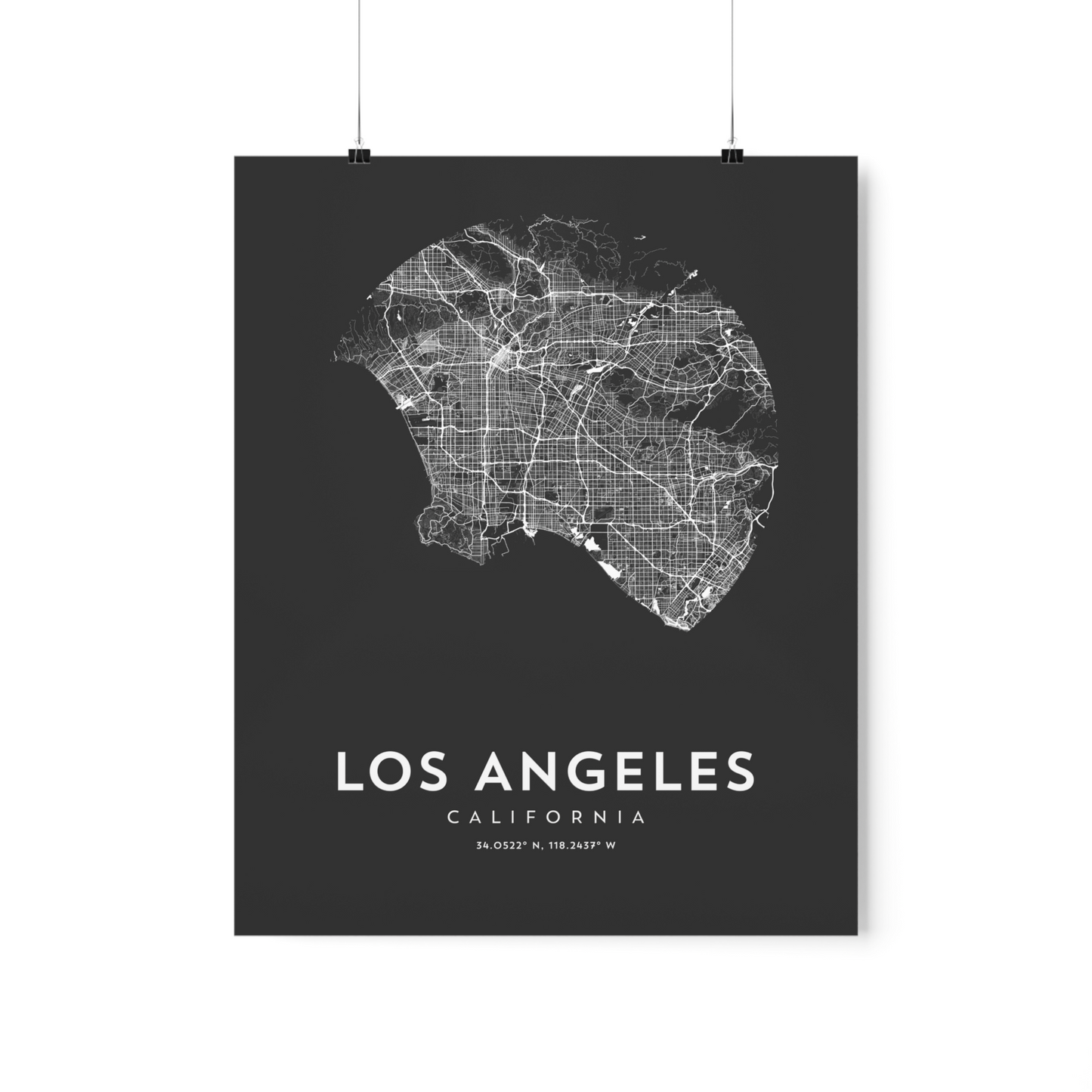 Los Angeles, CA Map Print