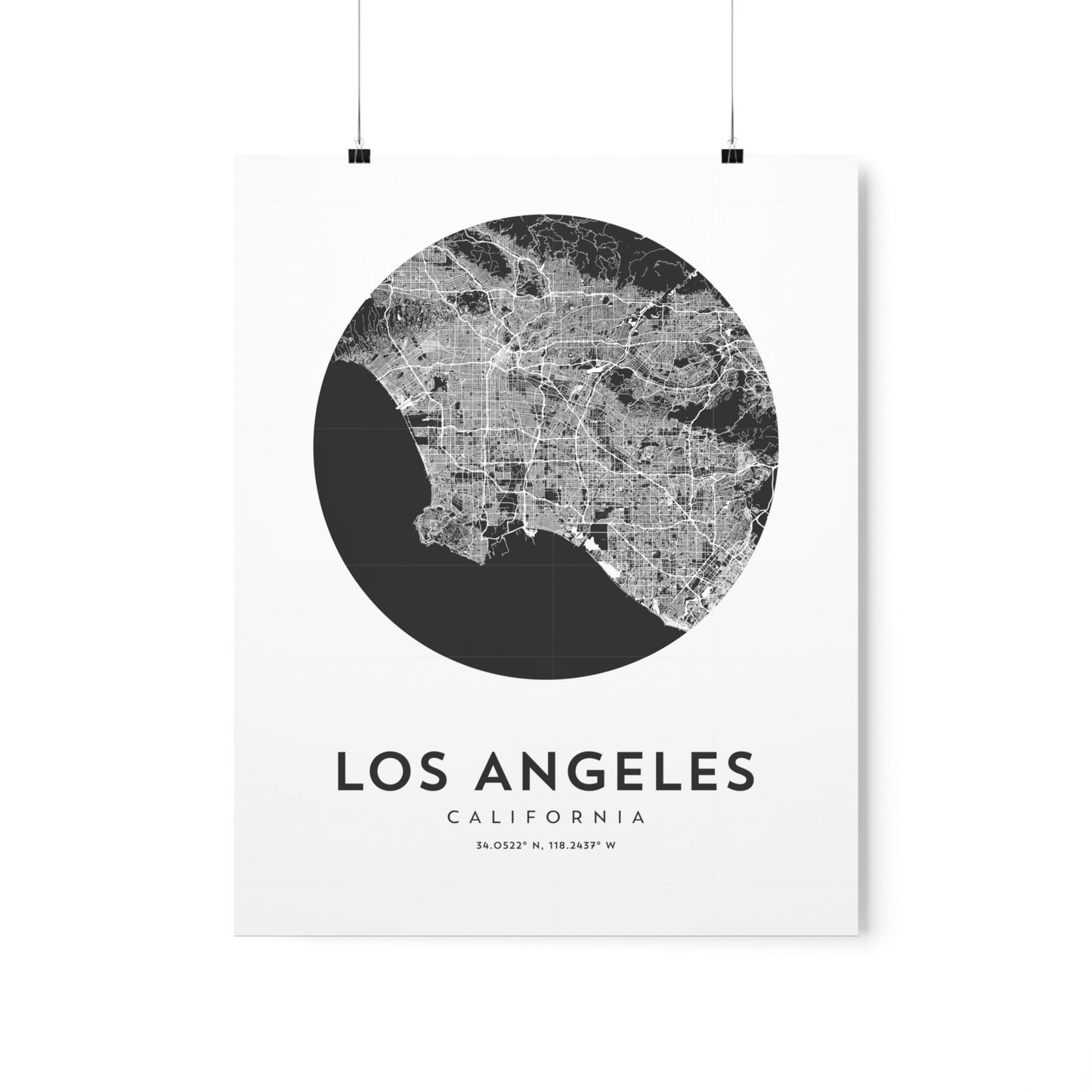 Los Angeles, CA Map Print