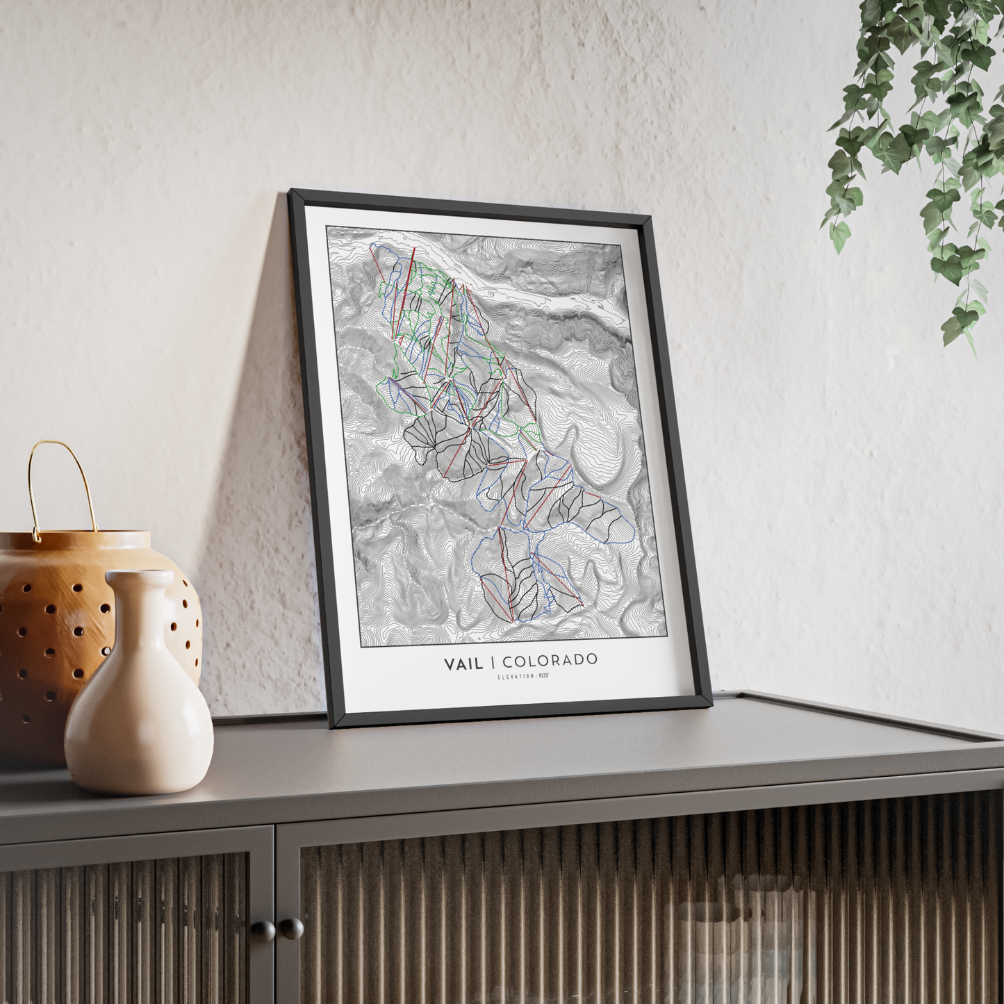 Vail Colorado Ski Map Print