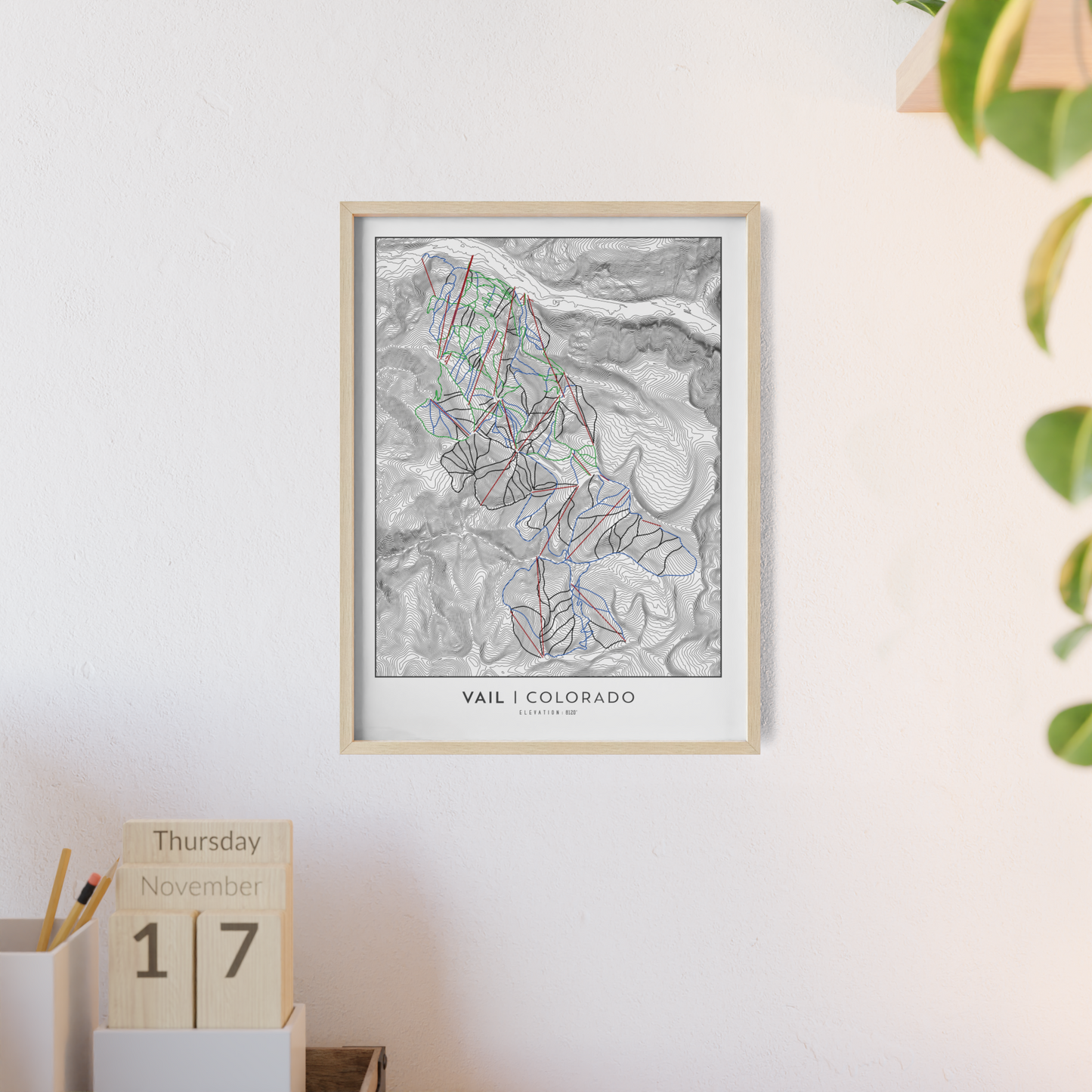 Vail Colorado Ski Map Print